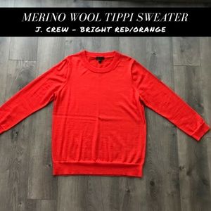 J. Crew | Tippi Sweater | BRIGHT RED/ORANGE